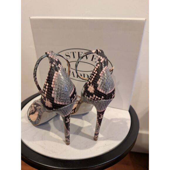 Steve Madden SANE SNAKE Heels – Size 7.5, 4" Stiletto, Snakeskin Print, - Picture 4 of 9